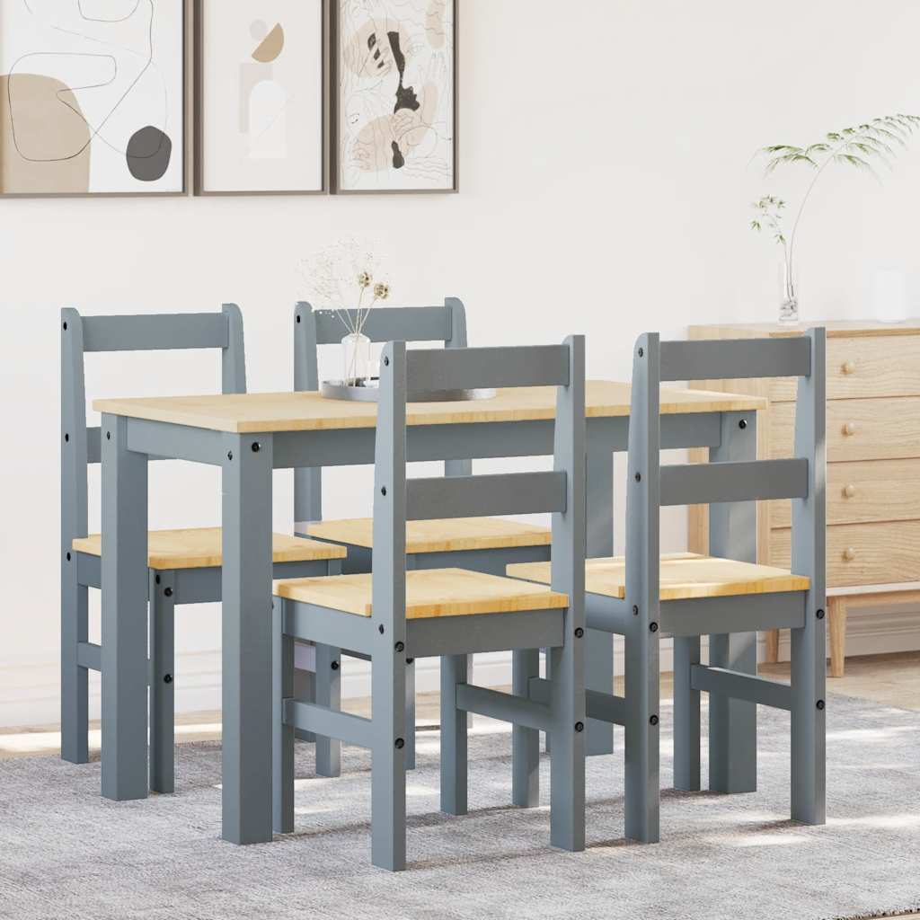 4 Piece Dining Set Panama Solid Wood Pine