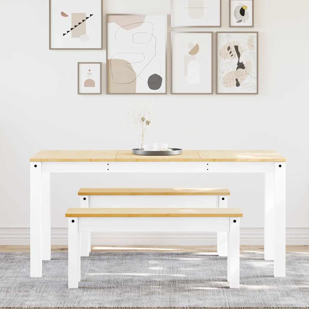 4 Piece Dining Set Panama Solid Wood Pine