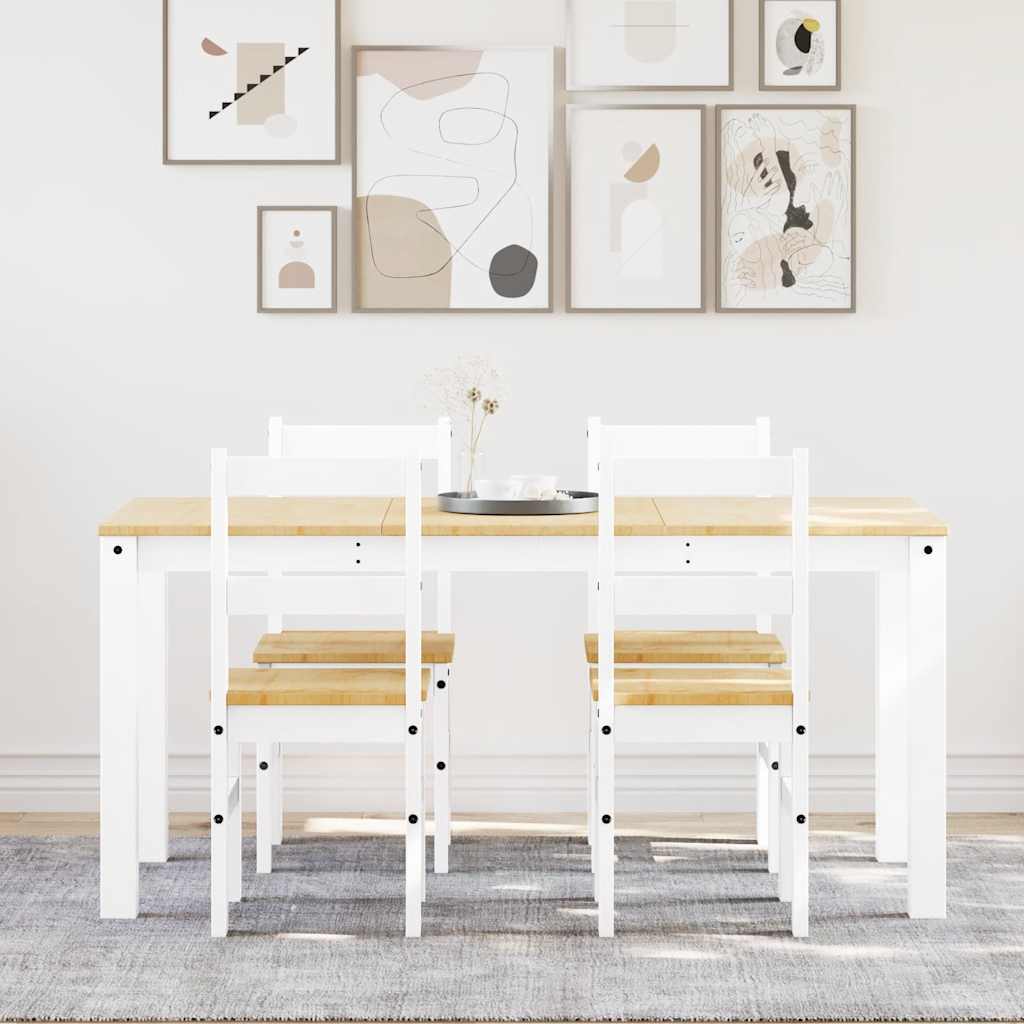 4 Piece Dining Set Panama Solid Wood Pine