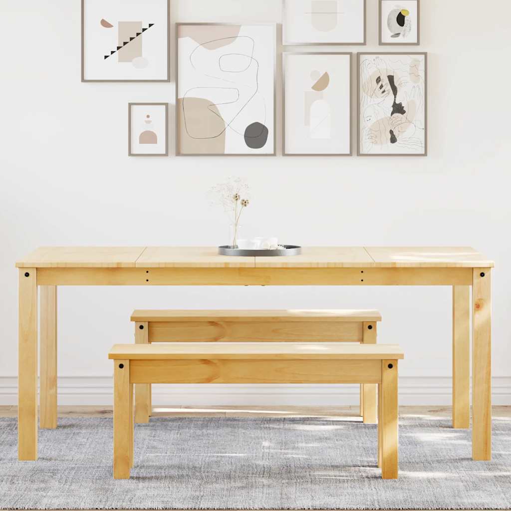 4 Piece Dining Set Panama Solid Wood Pine