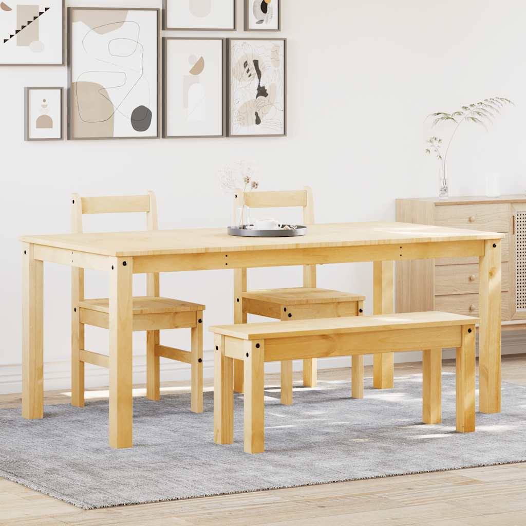 4 Piece Dining Set Panama Solid Wood Pine