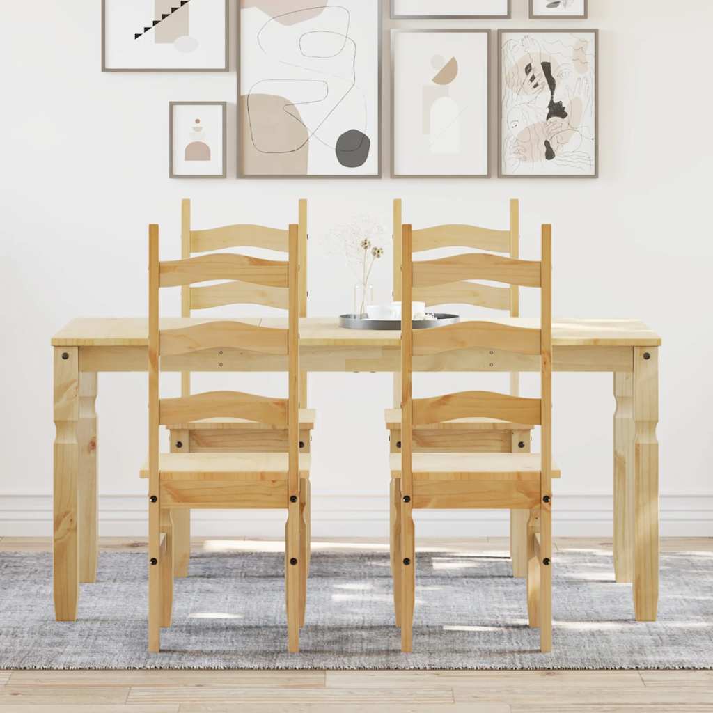 3 Piece Dining Set Panama Solid Wood Pine
