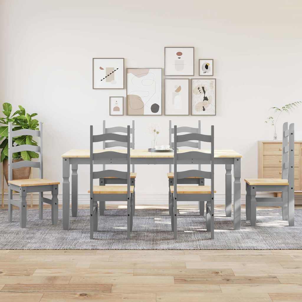 3 Piece Dining Set Panama Solid Wood Pine