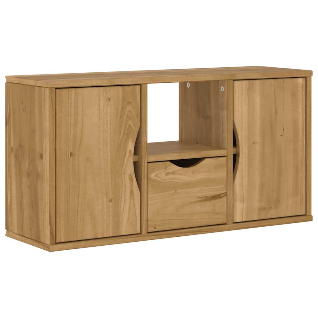 5 Piece Tv Units With Storage Odda Solid Wood Pine