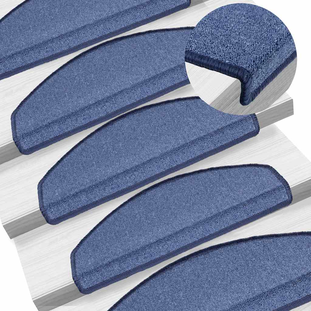 Stair Mats 30 Pcs Blue 65X24X4 Cm
