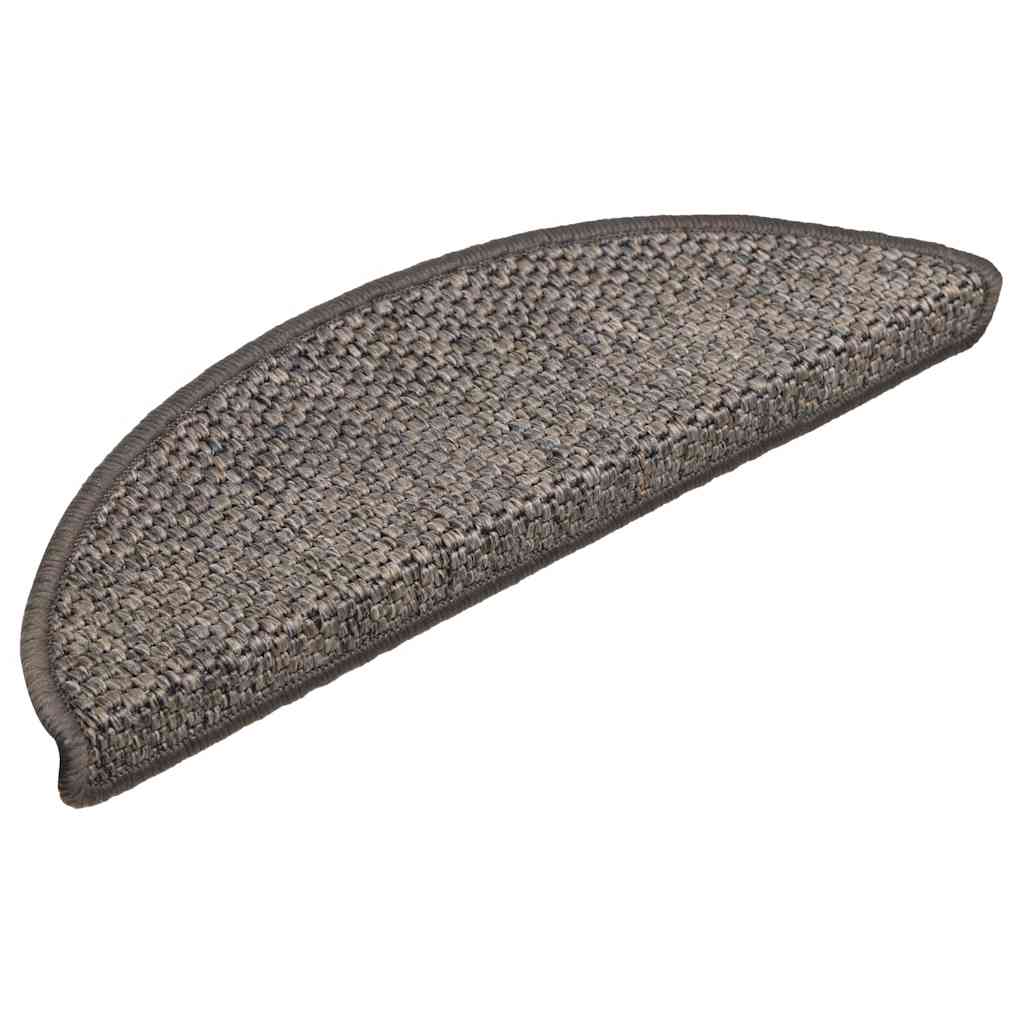 Stair Mats Self-Adhesive Sisal-Look 30 Pcs Brown Beige