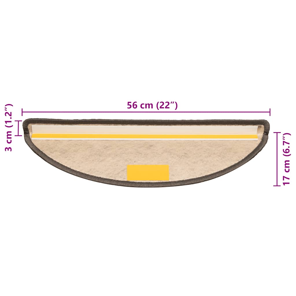 Stair Mats Self-Adhesive Sisal-Look 30 Pcs Brown Beige