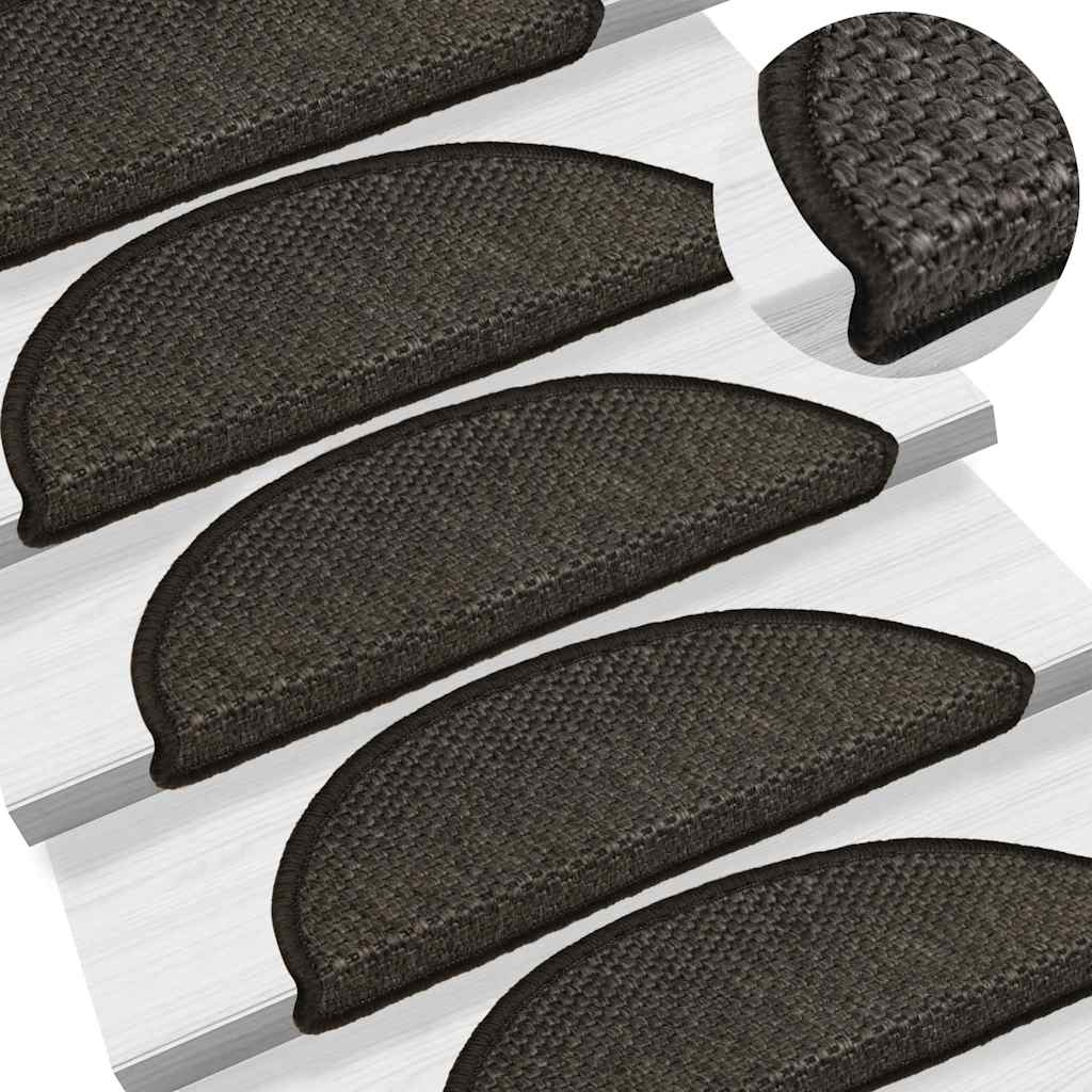 Stair Mats Self-Adhesive Sisal-Look 30 Pcs