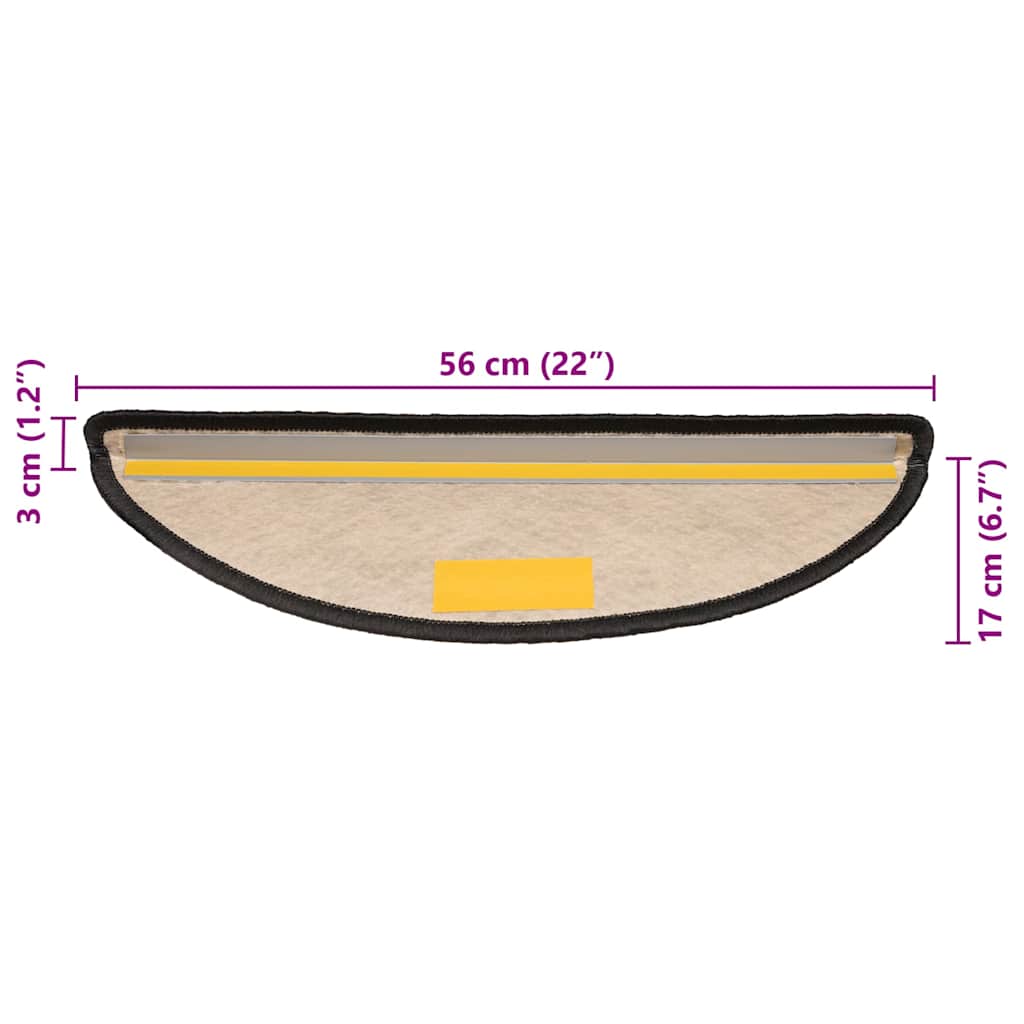 Stair Mats Self-Adhesive Sisal-Look 30 Pcs