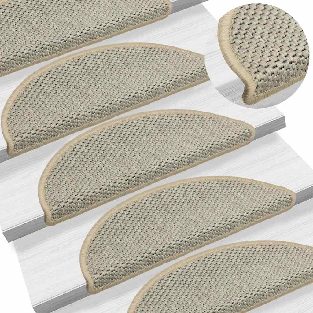 Stair Mats Self-Adhesive Sisal-Look 30 Pcs
