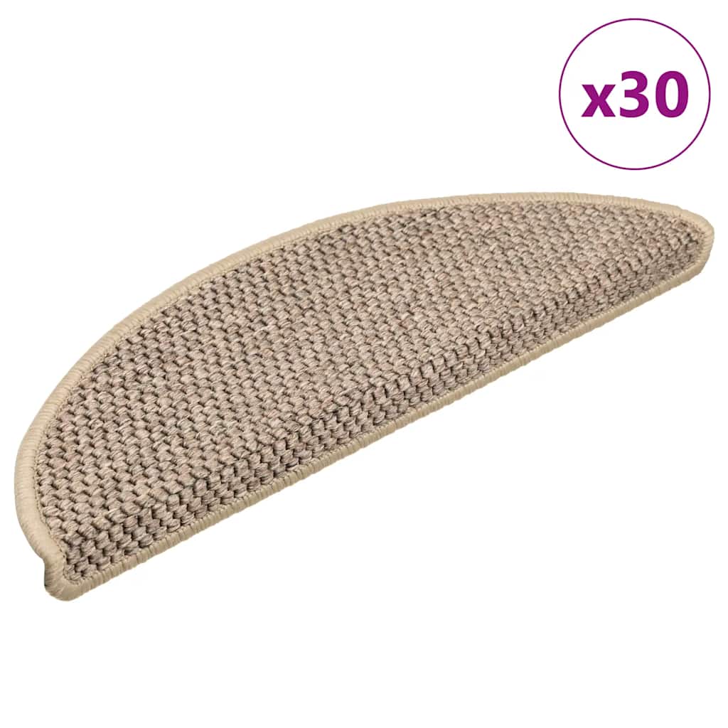 Stair Mats Self-Adhesive Sisal-Look 30 Pcs
