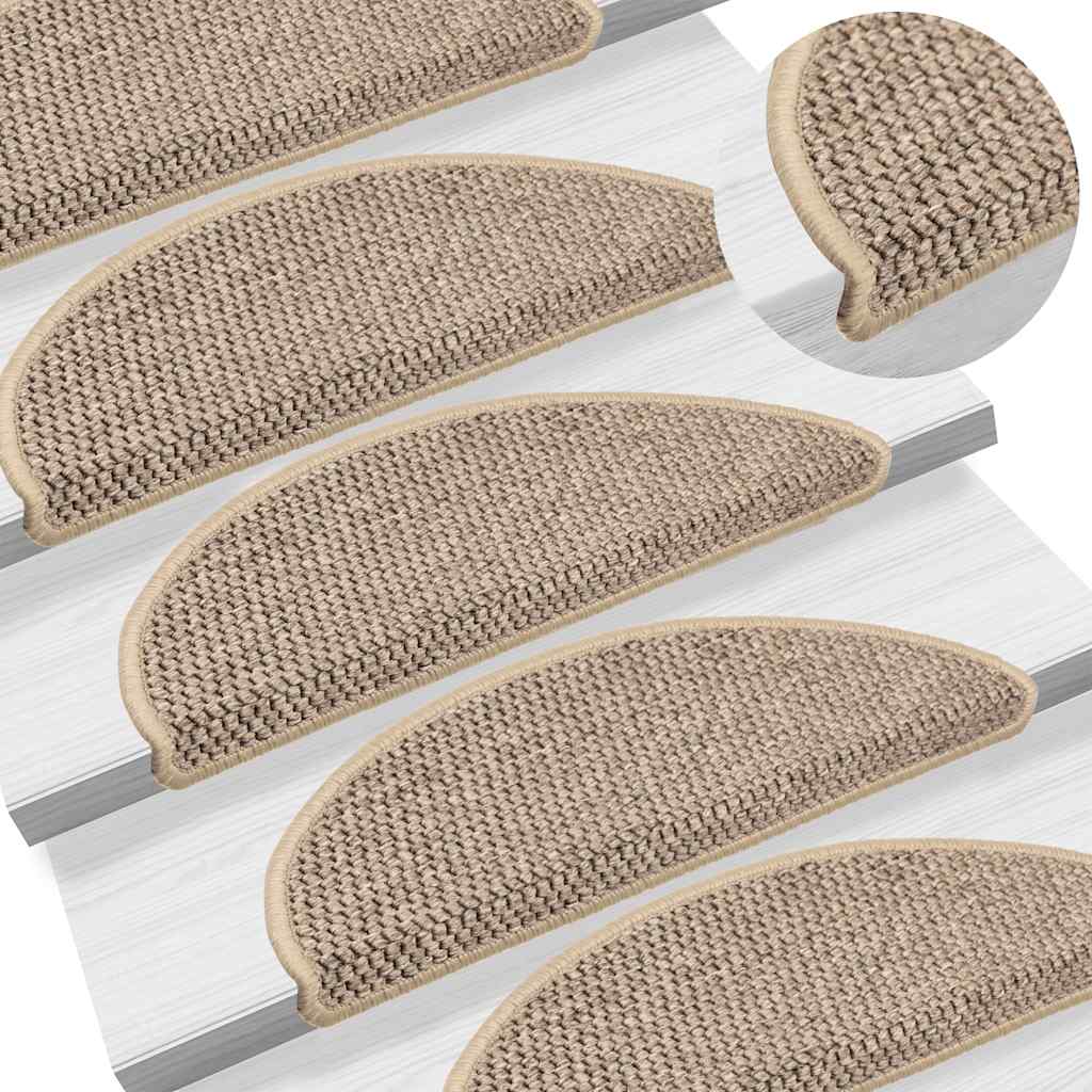 Stair Mats Self-Adhesive Sisal-Look 30 Pcs