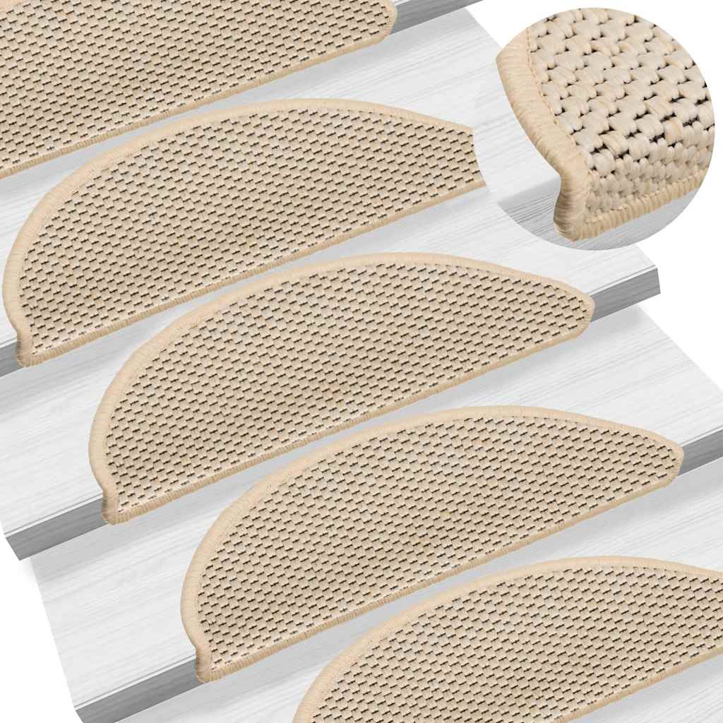 Stair Mats Self-Adhesive Sisal-Look 30 Pcs