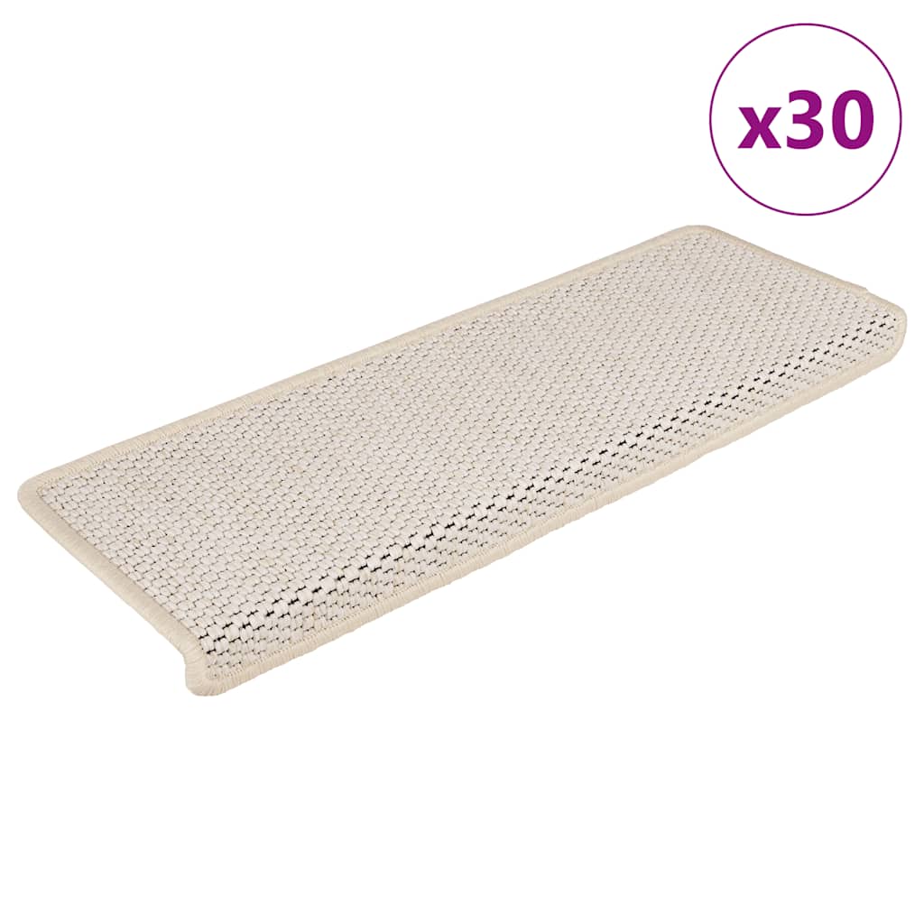 Stair Mats Self-Adhesive Sisal-Look 15 Pcs 65X21X4 Cm Green