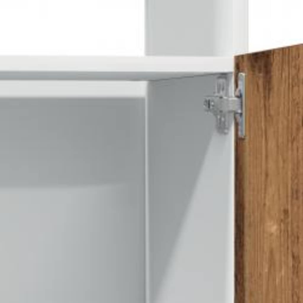 Microwave Cabinet Lyon Old Wood 60X57X207 Cm Engineered Wood