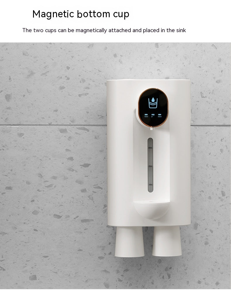 Touchless Automatic Mouthwash Dispenser - Wall Mounted, 3 Levels, 2 Cups