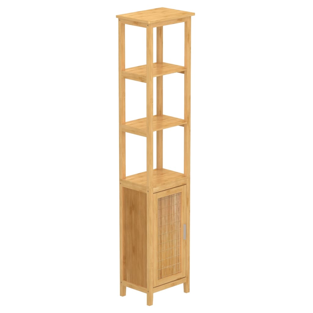 Eisl High Cupboard With 3 Compartments Bamboo 40X30X190 Cm