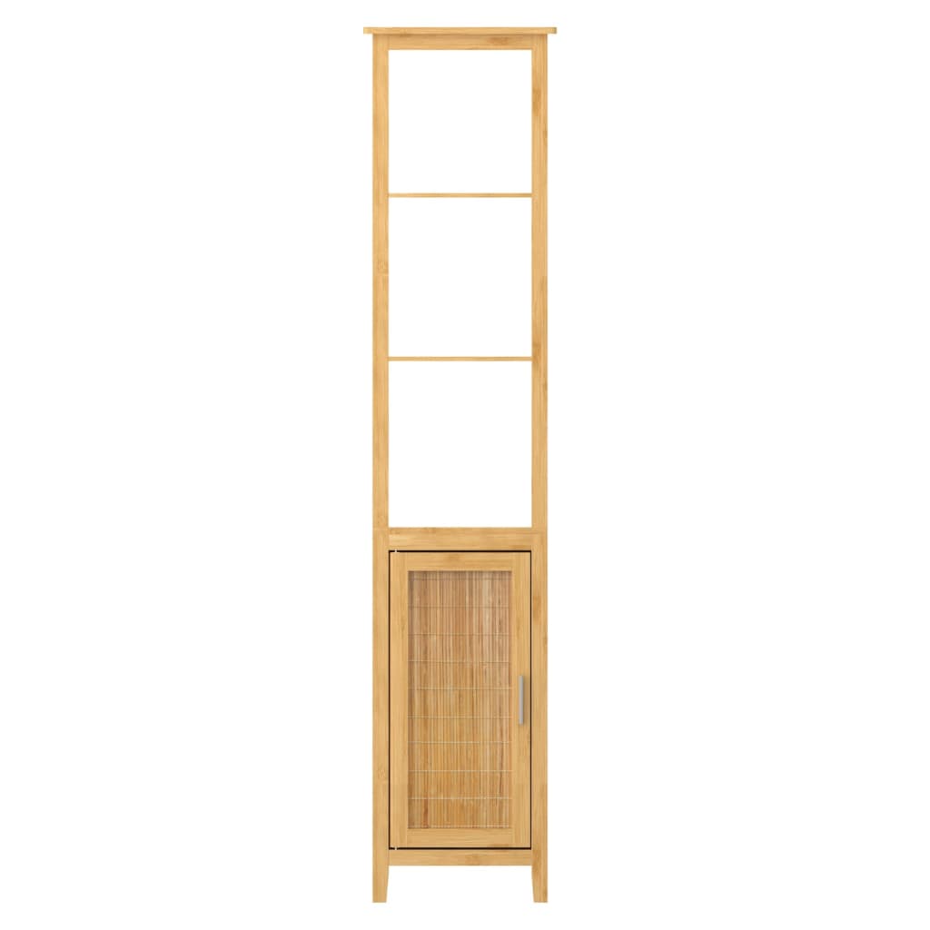 Eisl High Cupboard With 3 Compartments Bamboo 40X30X190 Cm