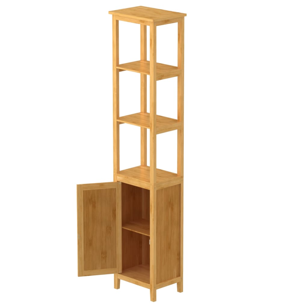 Eisl High Cupboard With 3 Compartments Bamboo 40X30X190 Cm