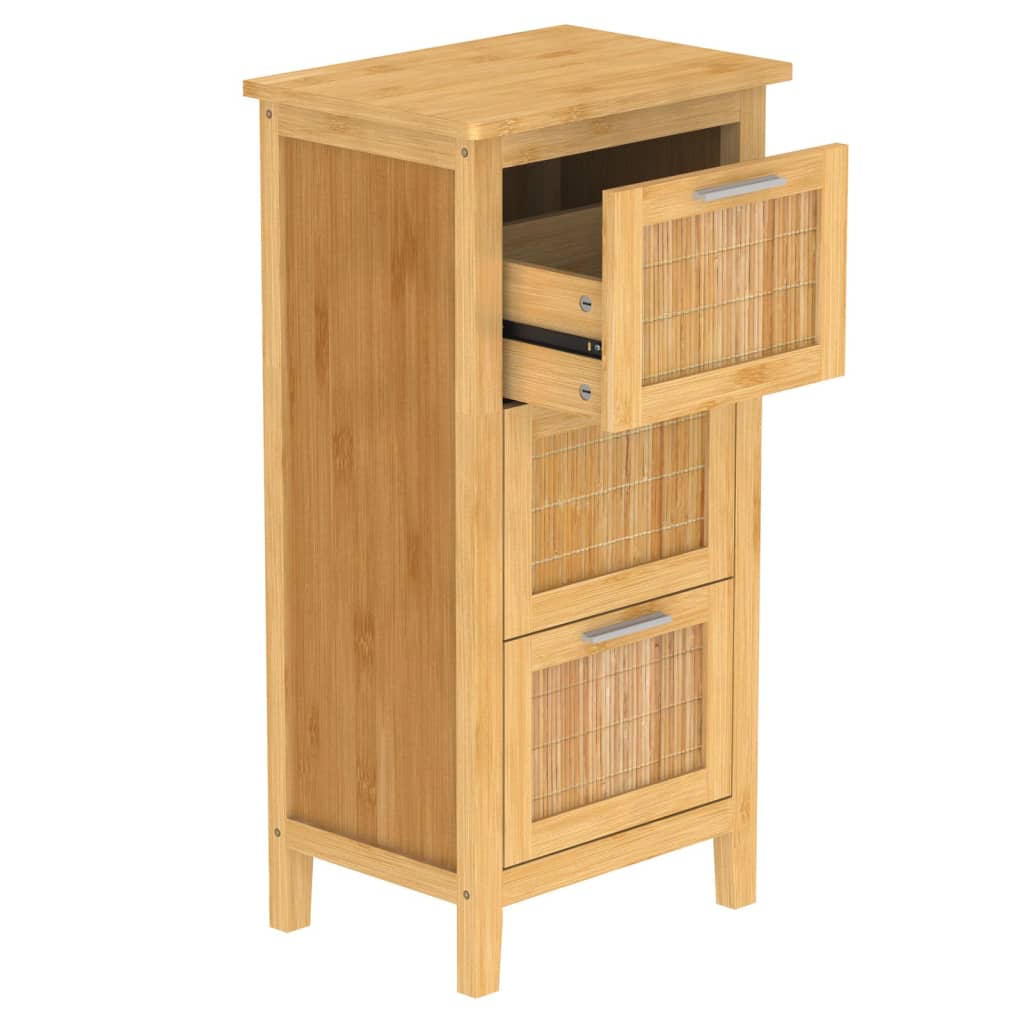 Eisl Bathroom Cabinet With 3 Drawers Bamboo 30X42X82 Cm