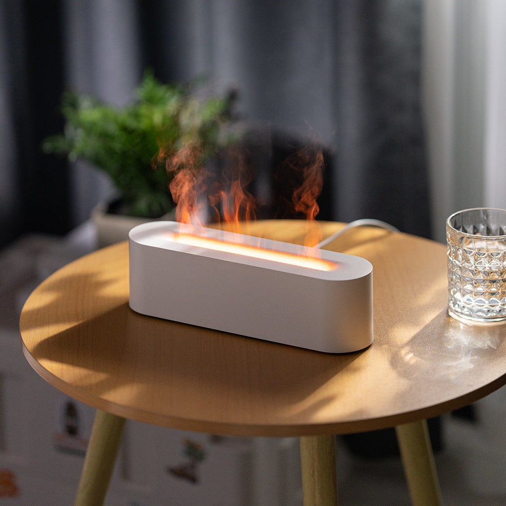 Innovative Simulated Ice Fire Cold Flame Essential Oil Diffuser Heavy Mist Air Humidifier Colorful LED Atmosphere Light