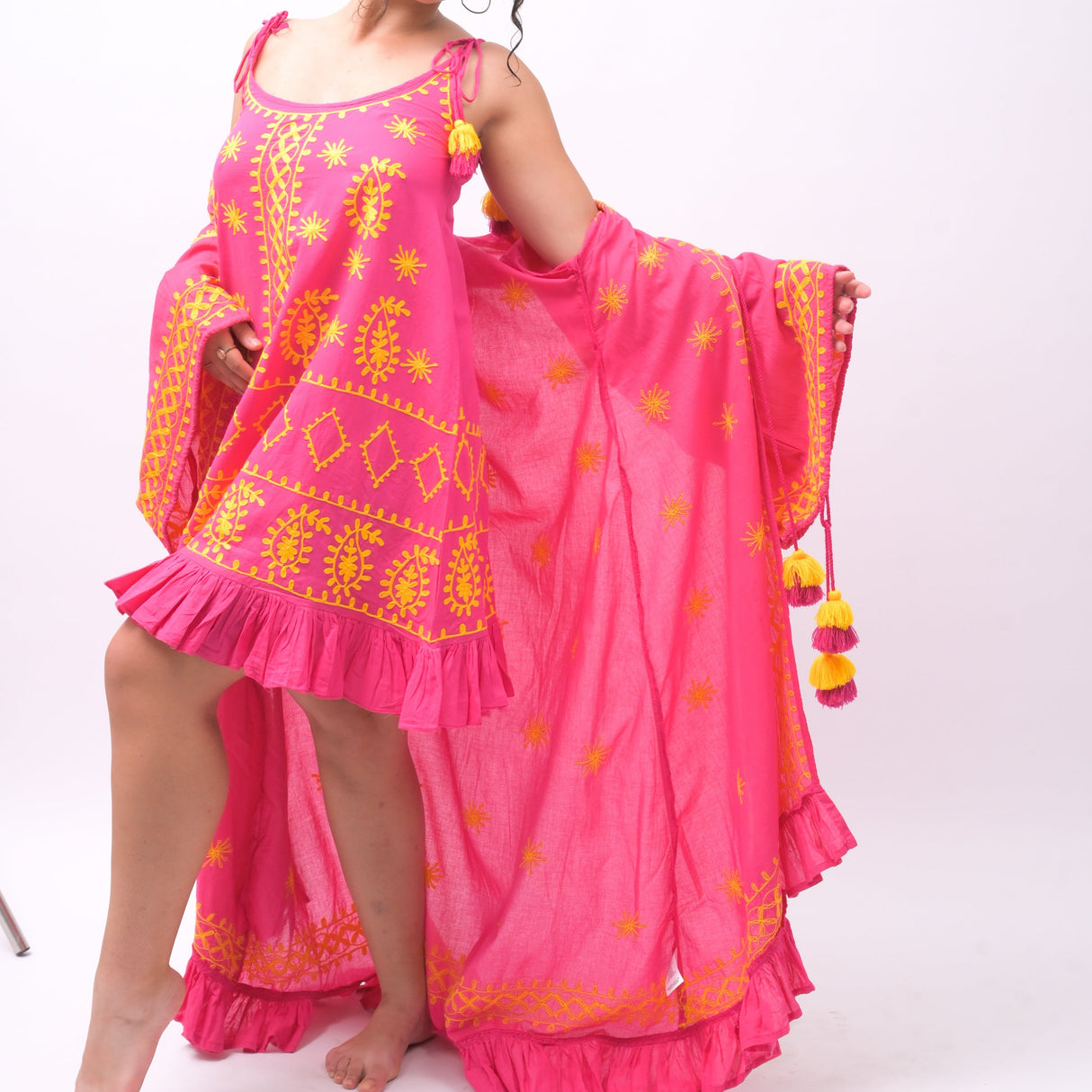 Serene Shores Two-Piece Pink Dress - Breathing Soul