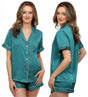 Calming Casal Silky Satin Short Pyjama Set - Breathing Soul
