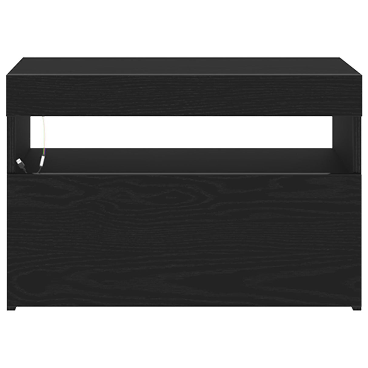 Tv Cabinets With Led Lights 2 Pcs Black Oak 60X35X40 Cm Engineered Wood