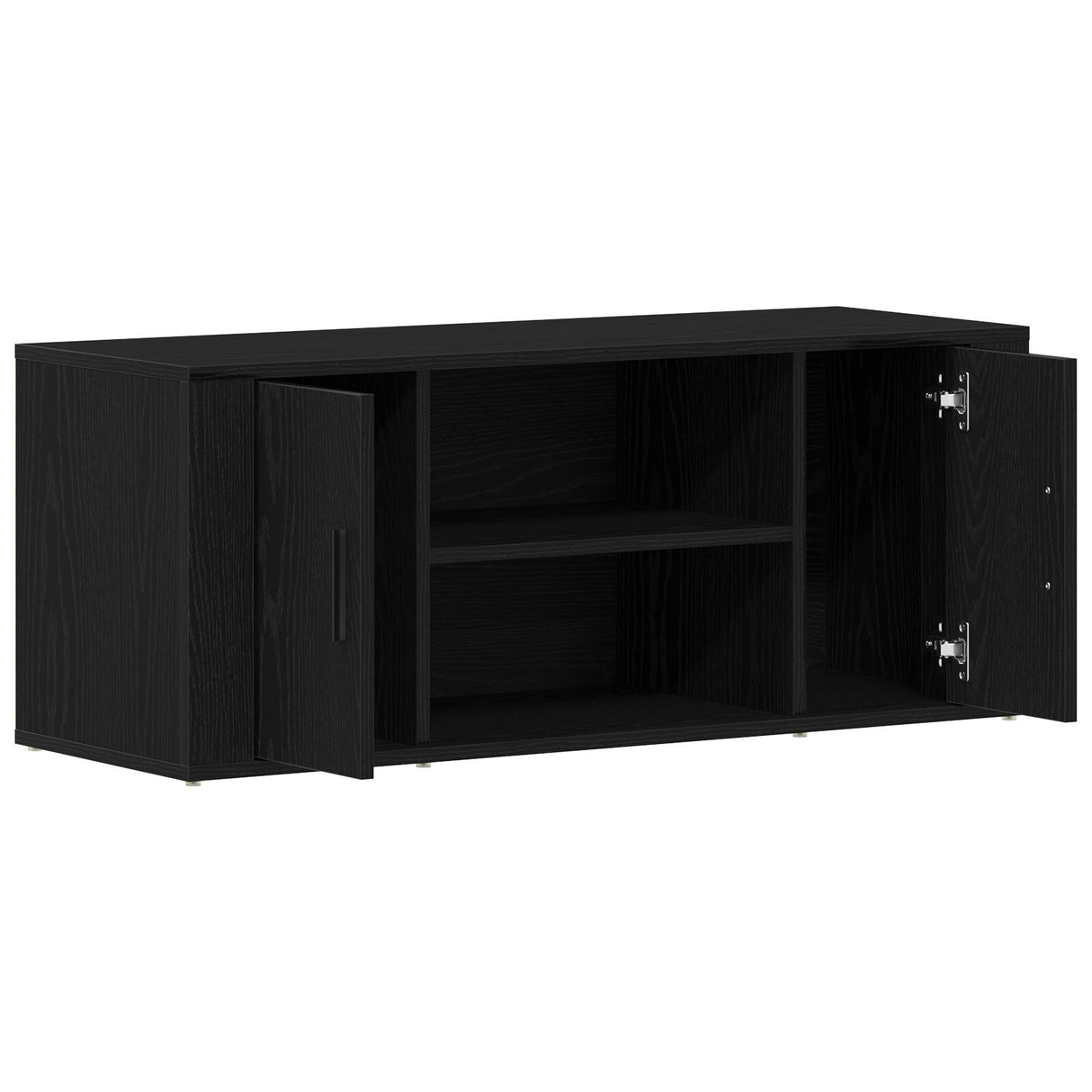 Tv Cabinet Black Oak 100X35X40 Cm Engineered Wood