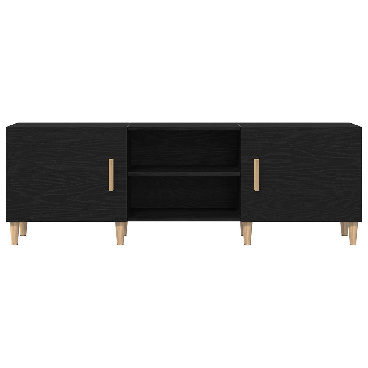 Tv Stand - Black Oak, 150X30X50 Cm, Made Of Engineered Wood