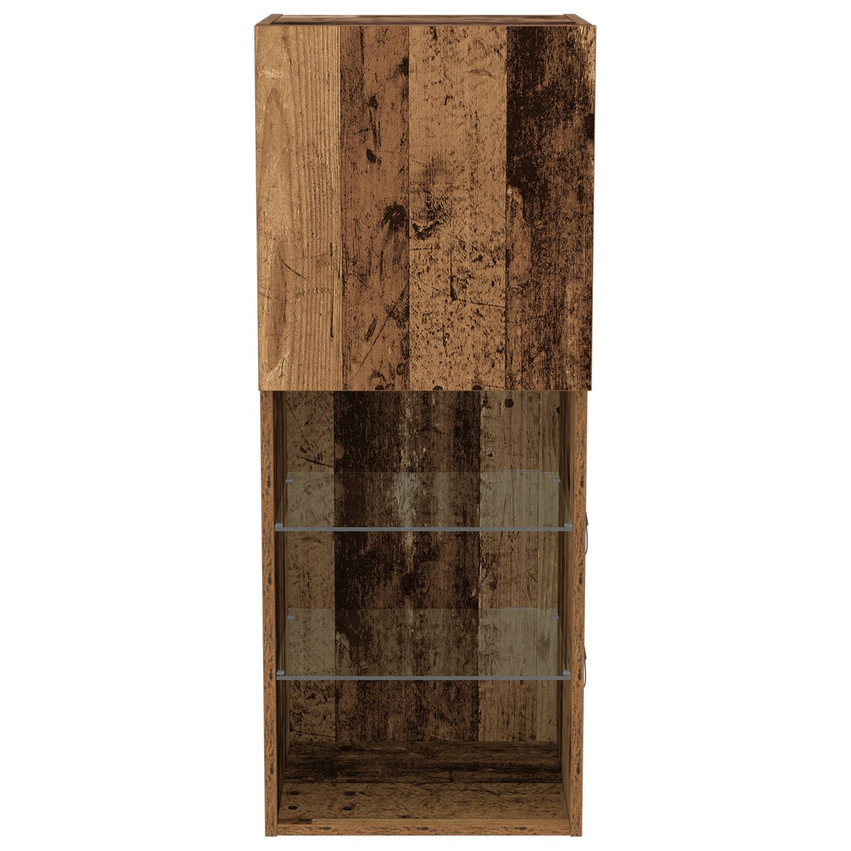 Tv Cabinet With Led Lights Old Wood 40,5X30X102 Cm