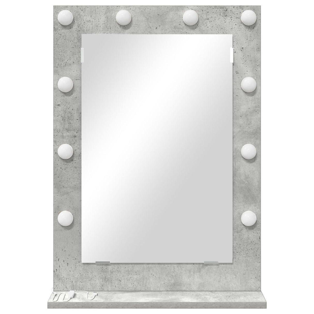 Vanity Mirror Concrete Grey Concrete 70 X 50 X 18 Cm Mirror