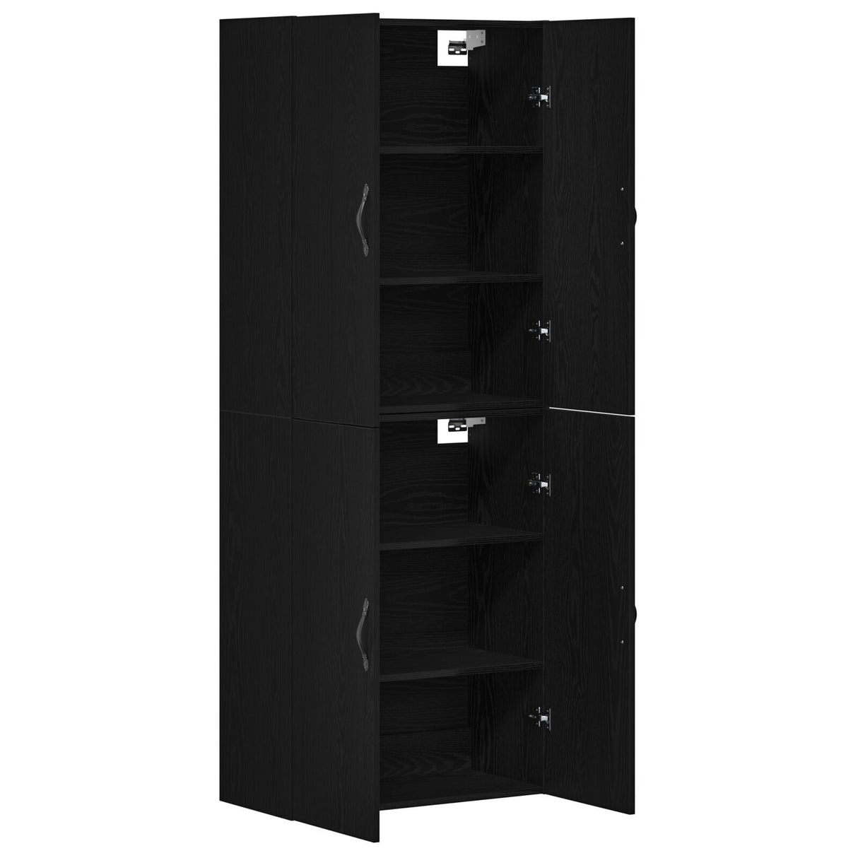 Cabinets 2 Pcs Black Oak 69,5X34X180 Cm Engineered Wood