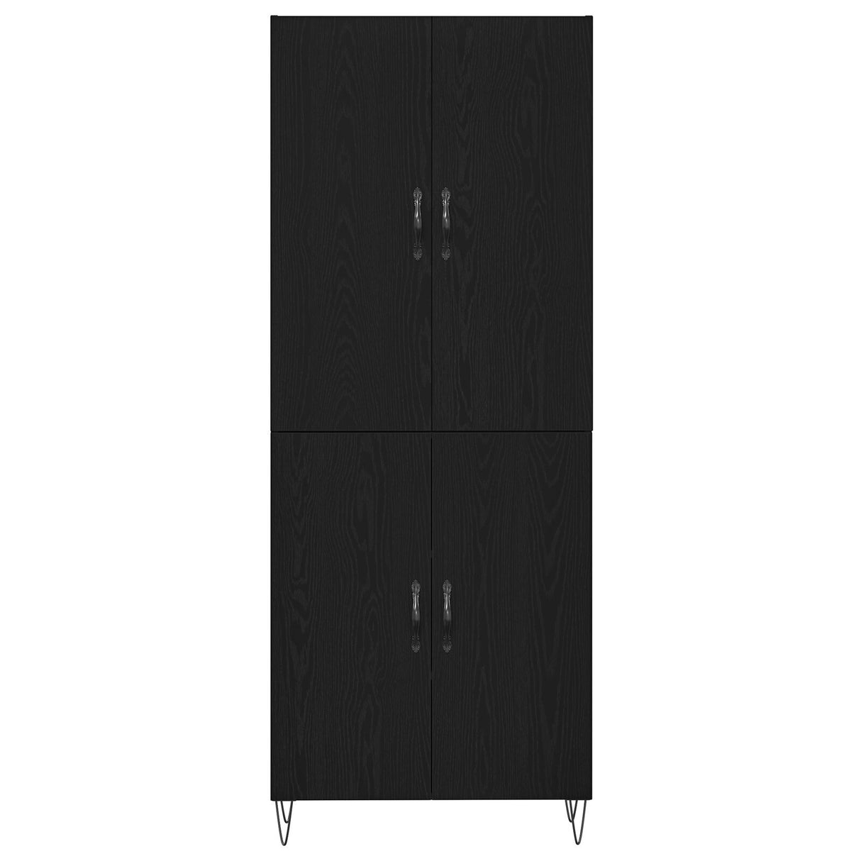 Highboard Black Oak 69,5X34X180 Cm Engineered Wood