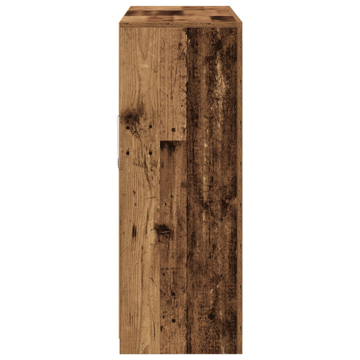 Sideboard With Led Lights Old Wood 142.5X37X100 Cm Engineered Wood