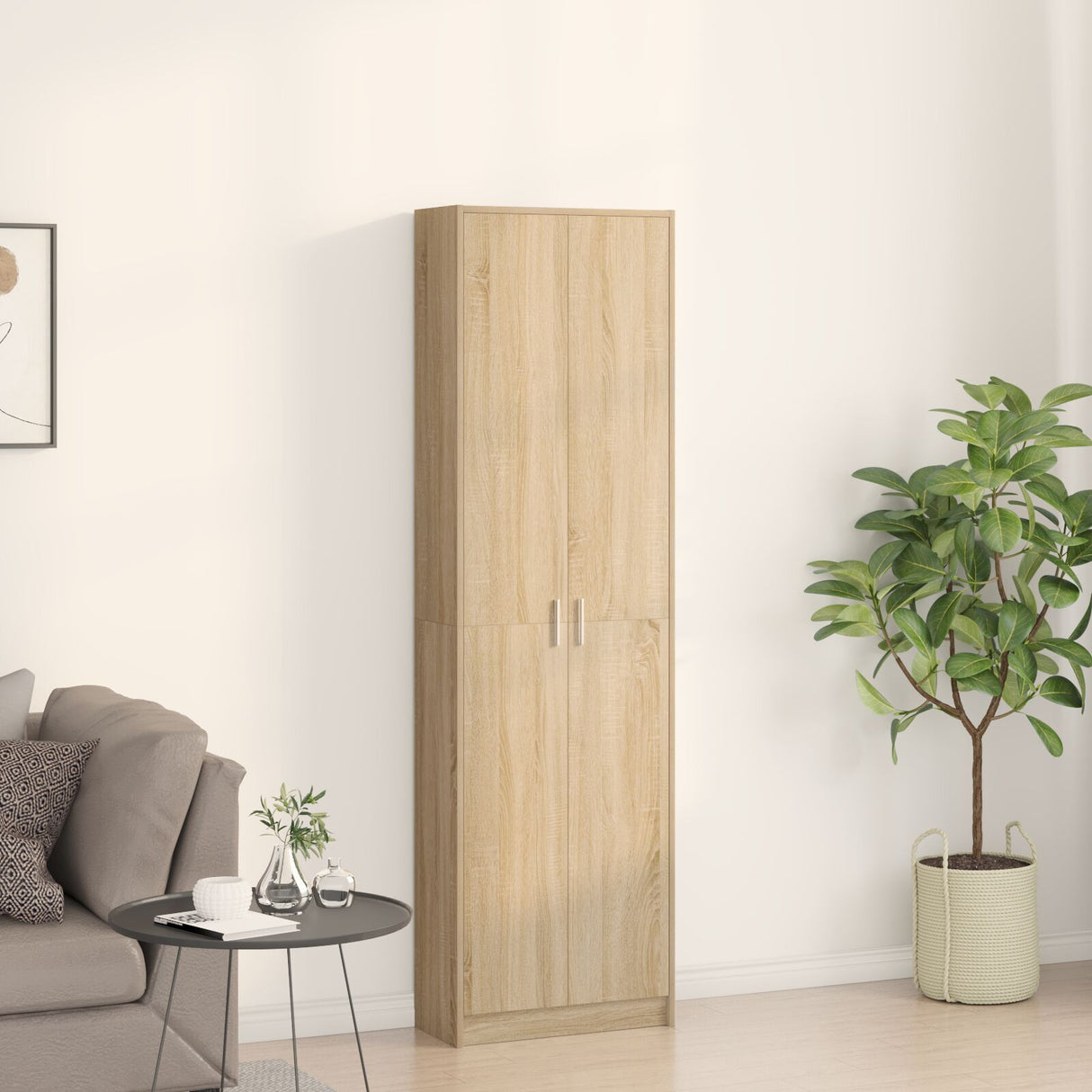 Wardrobe Sonoma Oak 55X25X189 Cm Engineered Wood