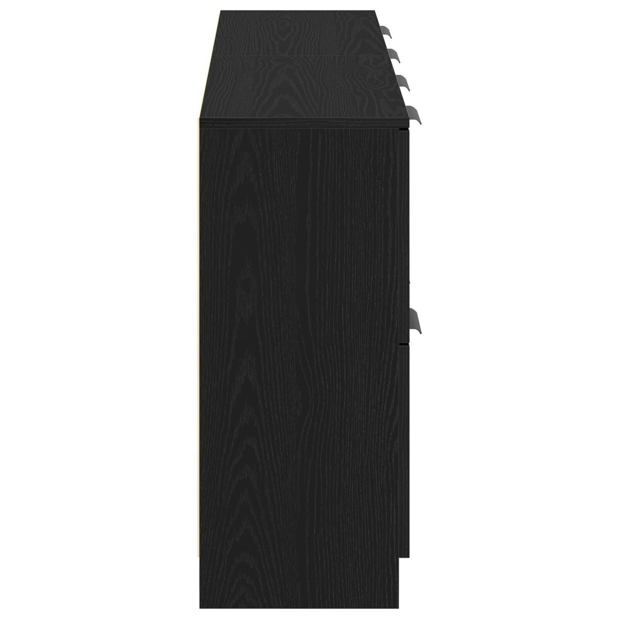 Sideboards 2 Pcs Black Oak 60X30X70 Cm Engineered Wood