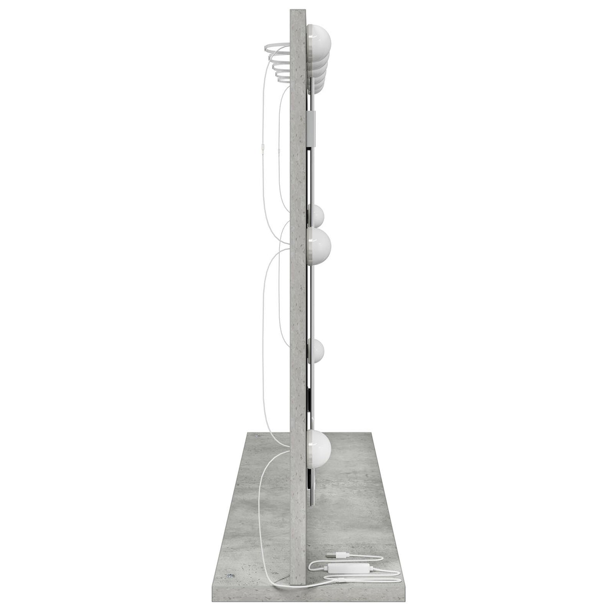 Vanity Mirror Concrete Grey Glass 80 X 55 X 18 Cm Mirror