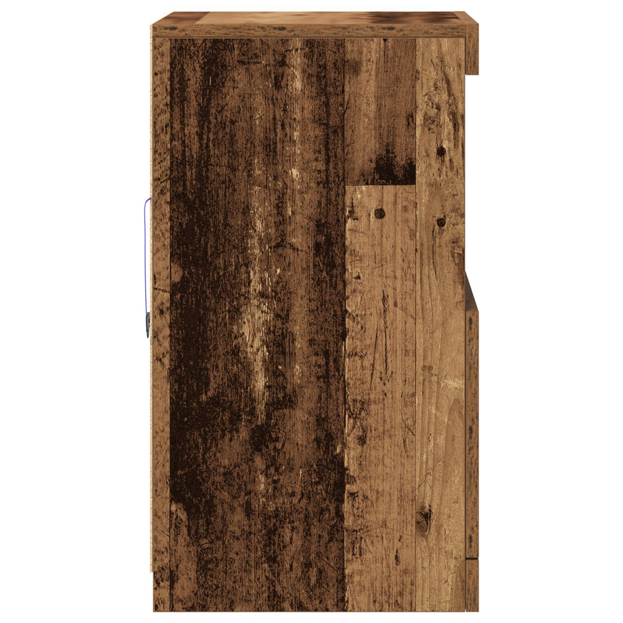 Sideboard With Led Lights Old Wood 41X37X67 Cm