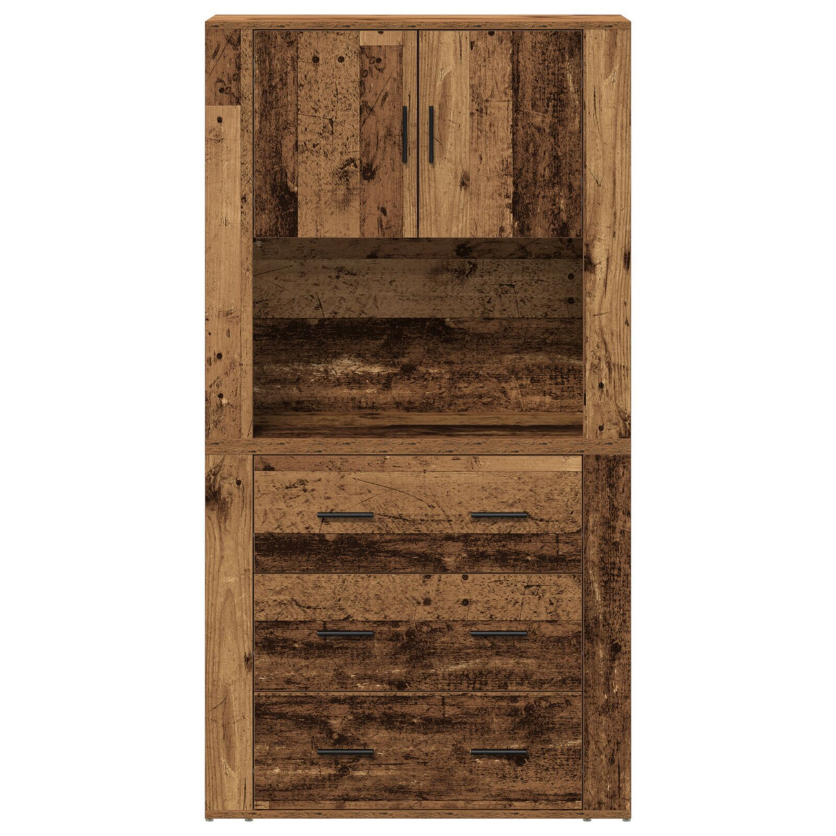 Highboard Old Wood 80X33X150 Cm Engineered Wood