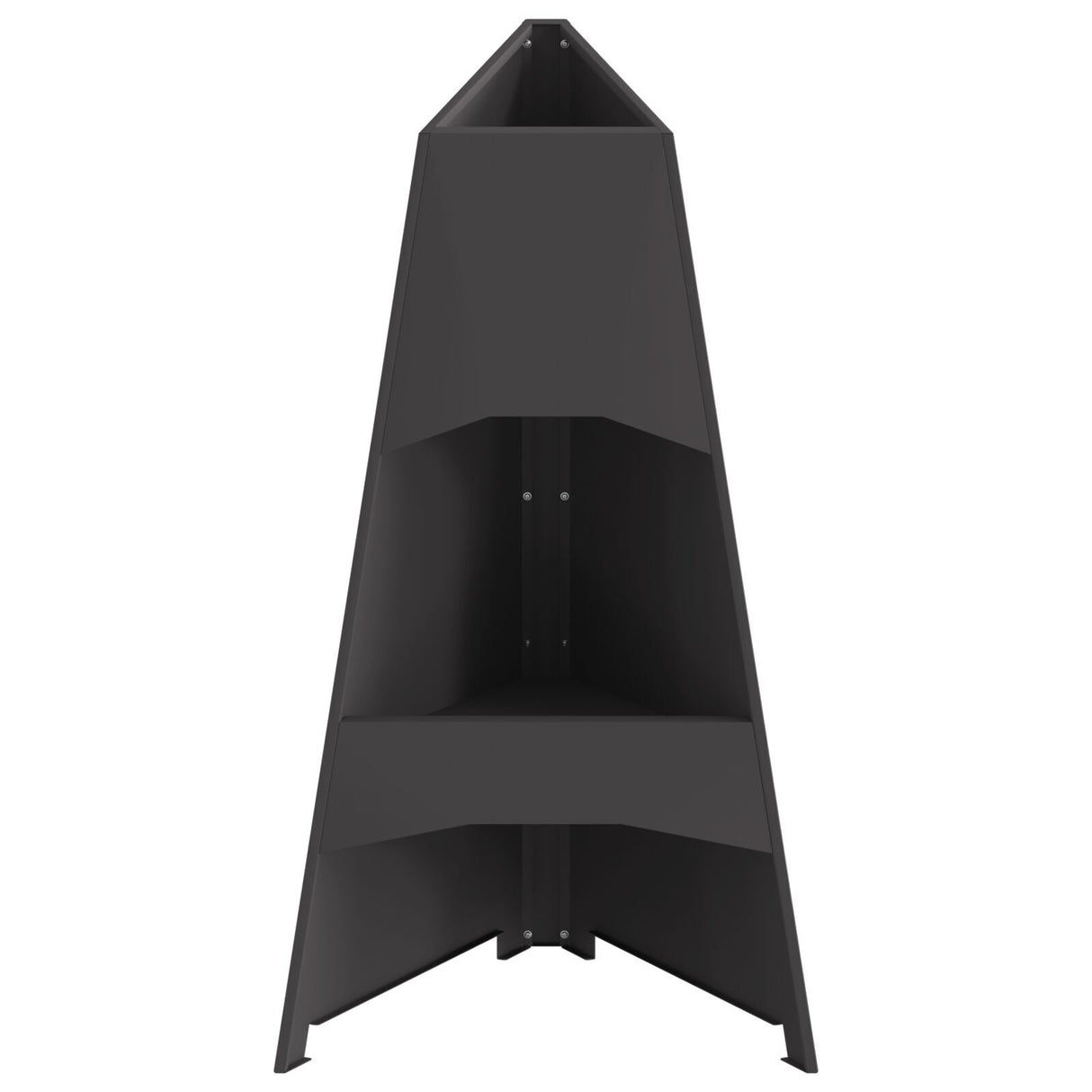 Fire Pit Pyramid Black 50X45X95 Cm Steel