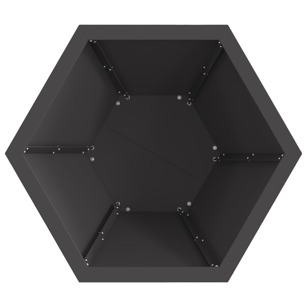 Fire Pit Hexagonal Black 50X50X40 Cm Steel