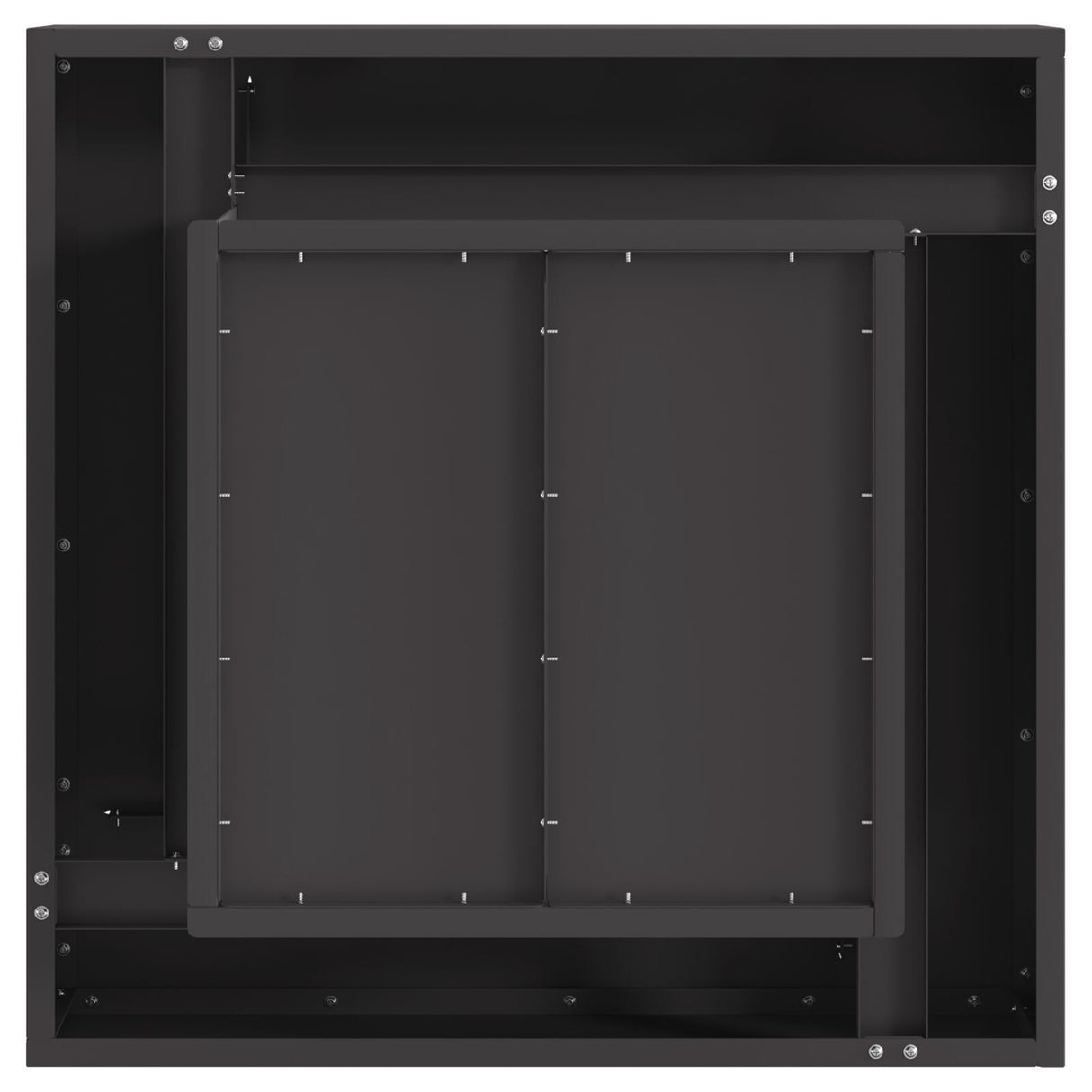 Fire Pit Square Black Steel