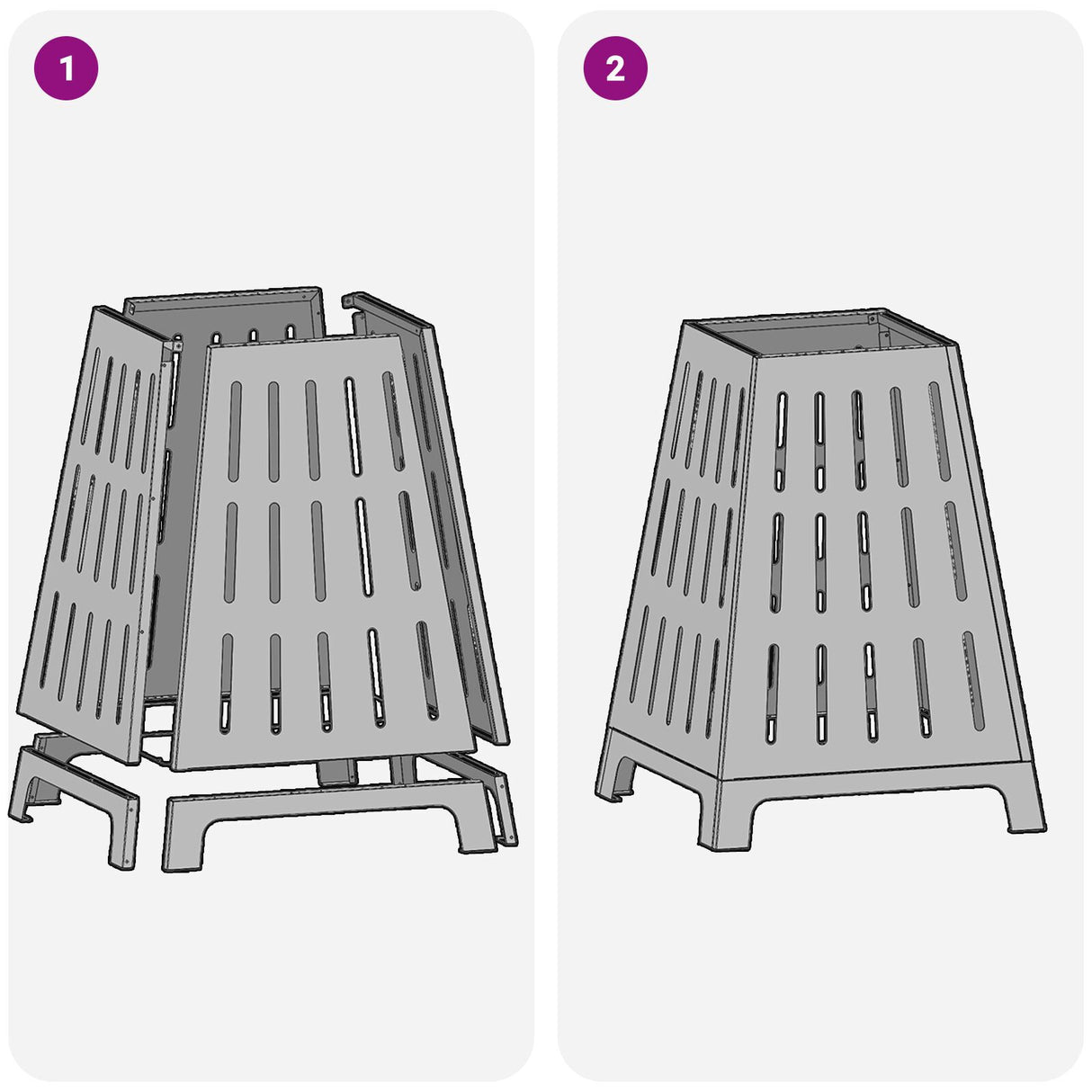 Fire Pit Square Black 50X50X70 Cm Steel