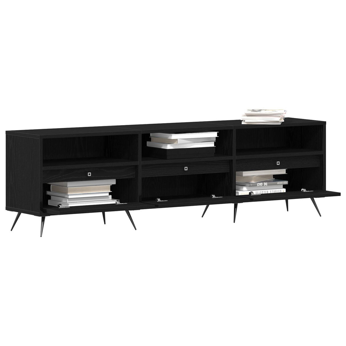 Tv Cabinet Black 150X30X44,5 Cm Engineered Wood