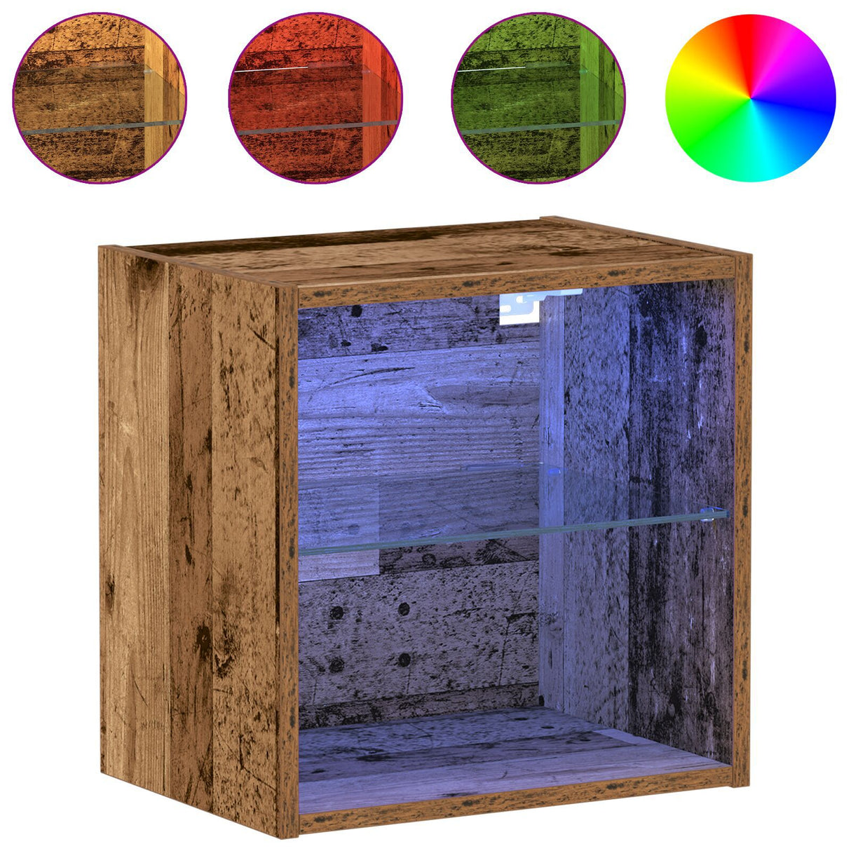 Floating Shelf 2 Pcs Old Wood 40X28,5X40 Cm Engineered Wood