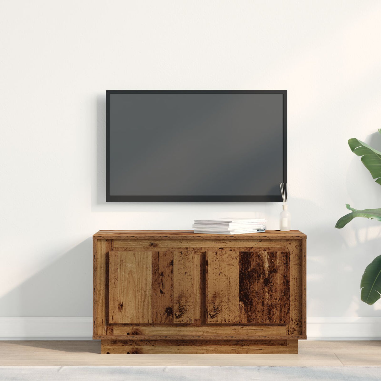 Tv Cabinet Old Wood 80X35X45 Cm Engineered Wood