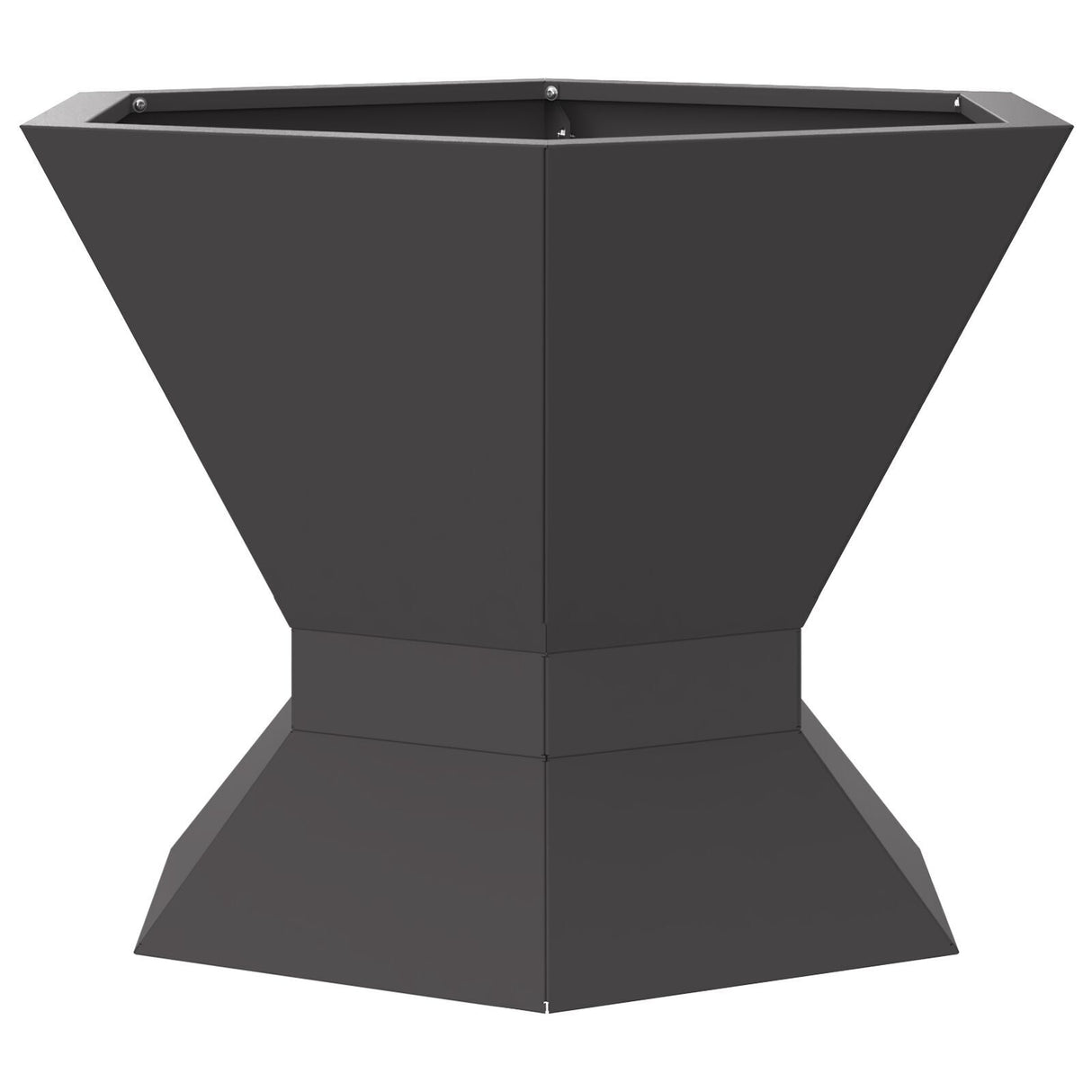 Fire Pit Hexagonal Black 50X50X40 Cm Steel