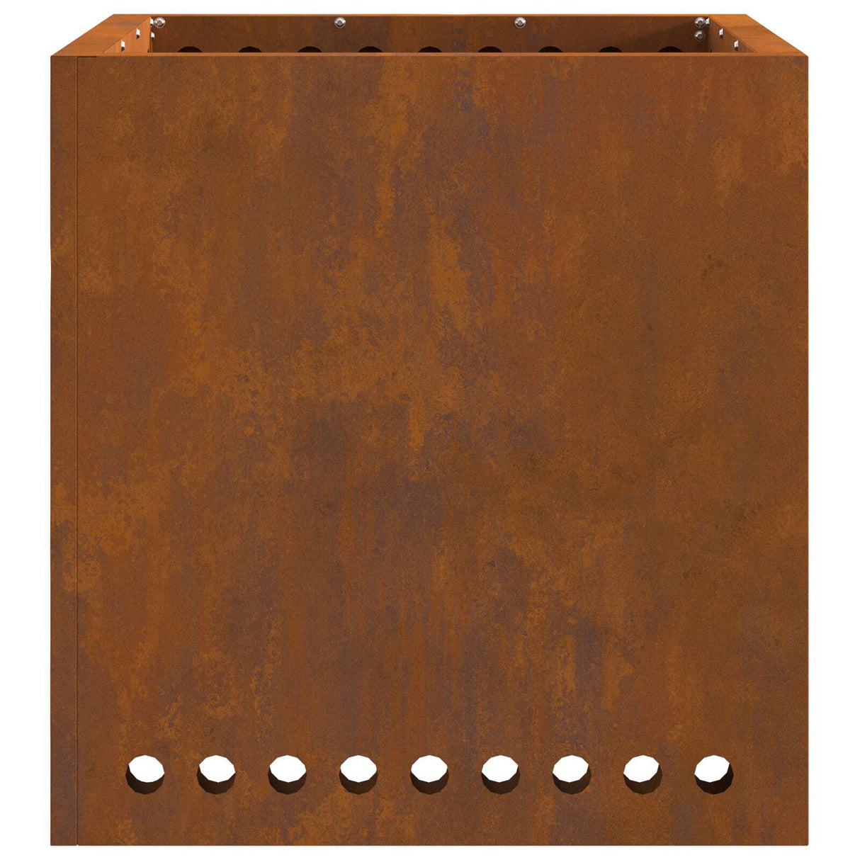 Smokeless Fire Pit Square 48X48X50 Cm Weathering Steel