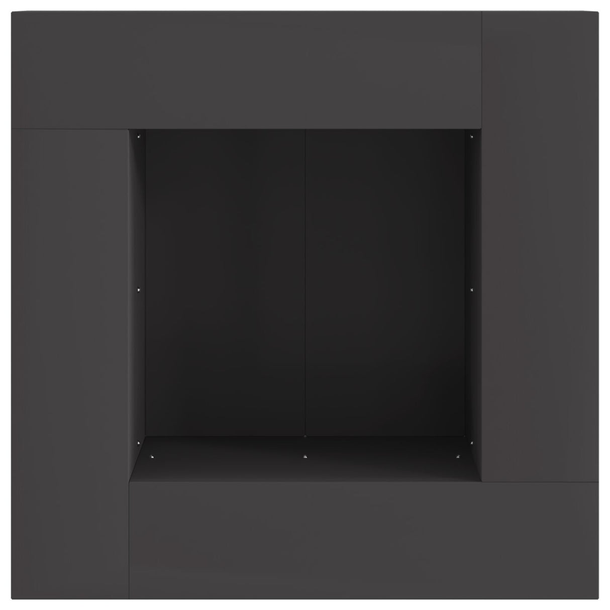 Fire Pit Square Black Steel